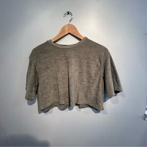 H&M green cropped tee